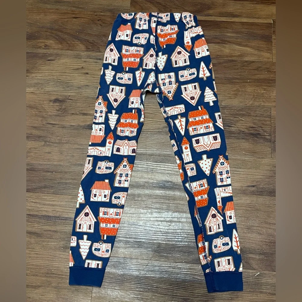 Hanna Andersson Long John Cotton Pajama‎ Pants in Gingerbread Village
